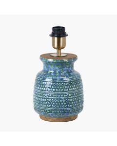 Theano Dot Design Blue Glaze Table Lamp Base