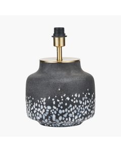 Etna Black and White Glass Table Lamp Base