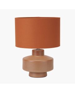 Elure Cinnamon Crackle Effect Table Lamp 