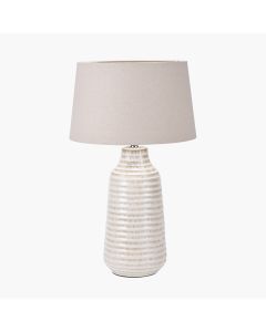 Nya Warm White Scratch Effect Ceramic Table Lamp