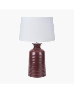 Helka Mulberry Reactive Glaze Table Lamp