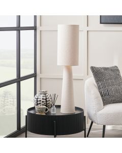 Mirissa White Slubby Handloom Fabric Table Lamp