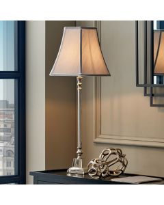 Claudius Nickel Metal Stick Table Lamp Base