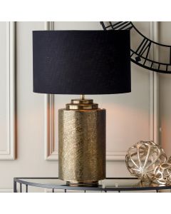 Zuri Large Antique Brass Metal Pot Table Lamp Base
