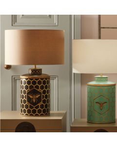Black Honeycomb Hand Painted Metal Table Lamp Base