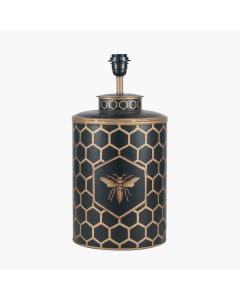 Black Honeycomb Hand Painted Metal Table Lamp Base