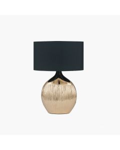 Gemini Gold Etched Ceramic Table Lamp