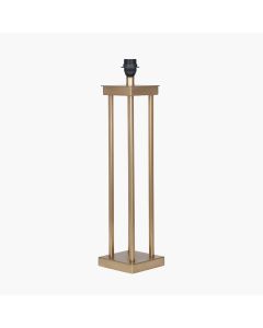 Langston Satin Brass Metal Column Table Lamp Base