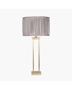 Langston Satin Brass Metal Column Table Lamp Base