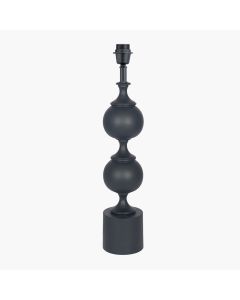 Asilah Matt Black Aluminium Tall Footed Table Lamp Base