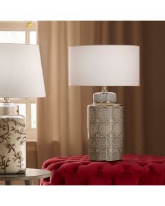 Kari Circle Pattern Ceramic Table Lamp Base