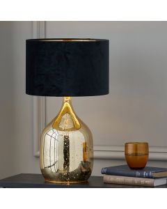 Stellar Champagne Gold Glass Dual Light Table lamp