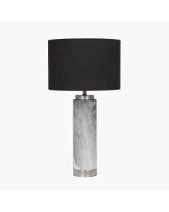 Carrara Grey Marble Effect Ceramic Tall Table Lamp