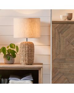 Acer Natural Woven Tall Table Lamp