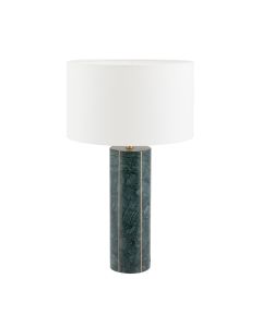 Venetia Green Marble and Gold Metal Tall Table Lamp