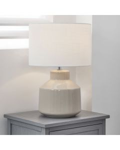 Nora Cream Crackle Effect Table Lamp