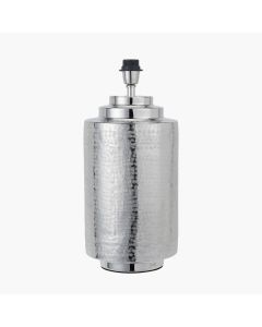 Zuri Large Shiny Silver Metal Pot Table Lamp Base