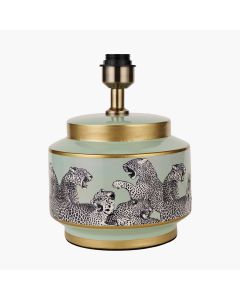 Saskia Sage Cheetah Ceramic Table Lamp