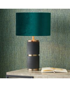 Alnico Black and Brass Metal Textured Table Lamp Base