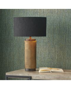 Aurelio Brass and Black Metal Textured Table Lamp Base