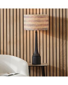 Marin Black Wood Tall Neck Table Lamp Base