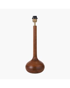 Toma Oiled Wood Tall Neck Table Lamp Base