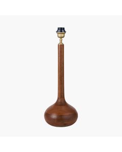 Toma Oiled Wood Tall Neck Table Lamp Base
