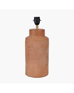 Sierra Natural Tall Ribbed Terracotta Table Lamp