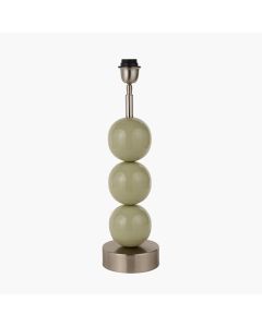 Sofia Sage and Silver Enamel 3 Ball Table Lamp