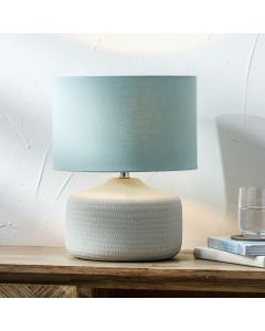 Kai Duck Egg Textured Ceramic Table Lamp