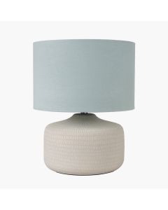 Kai Duck Egg Textured Ceramic Table Lamp