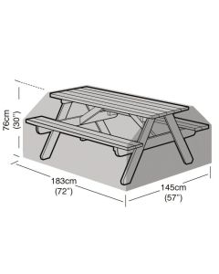 8 Seater Picnic Table Weather Cover 183x145x76cm 