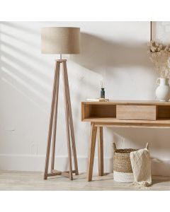 Whitby Grey Wash Wood Tapered 4 Post Floor Lamp Base