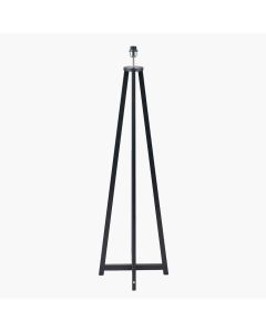 Whitby Matt Black Wood Tapered 4 Post Floor Lamp Base