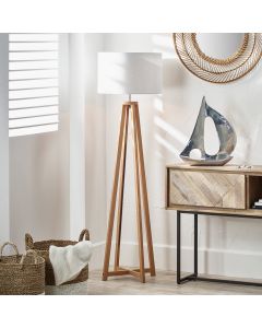 Whitby Natural Wood Tapered 4 Post Floor Lamp Base