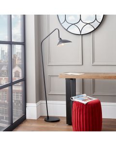 Toulon Black Metal Task Floor Lamp