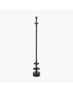 Emilio Matt Black Candlestick Floor Lamp Base