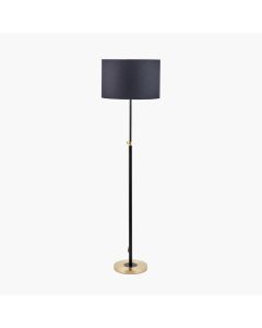 Bryce Black and Gold Metal Rise and Fall Floor Lamp