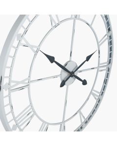 Soft Grey Metal Round Wall Clock