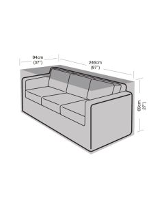 3 Seater Large Sofa Weather Cover 246x94x69cm 