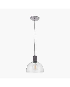 Kingston Clear Glass with Antique Bronze Fitting Electric Pendant