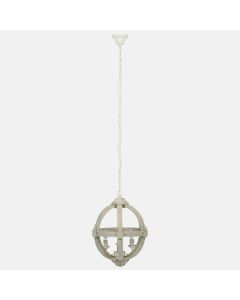 Javier Small Round Wooden Electrified Pendant