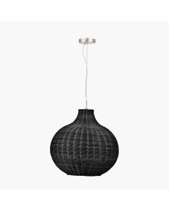 Allona Black Rattan Pendant