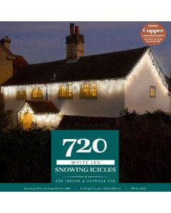 720 White LED Snowing Icicles