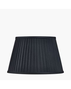 Lyndon 35cm Black Silk Mix Knife Pleat Tapered Lampshade