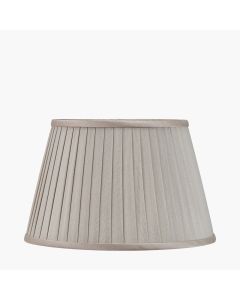 Lyndon 40cm Taupe Silk Mix Knife Pleat Tapered Lampshade