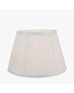 Lyndon 40cm Ivory Silk Mix Knife Pleat Tapered Lampshade