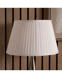 Lyndon 25cm Ivory Poly Cotton Knife Pleat Lampshade