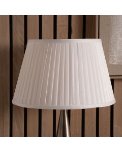 Lyndon 30cm Ivory Silk Mix Knife Pleat Tapered Lampshade