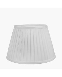 Lyndon 25cm Ivory Poly Cotton Knife Pleat Lampshade